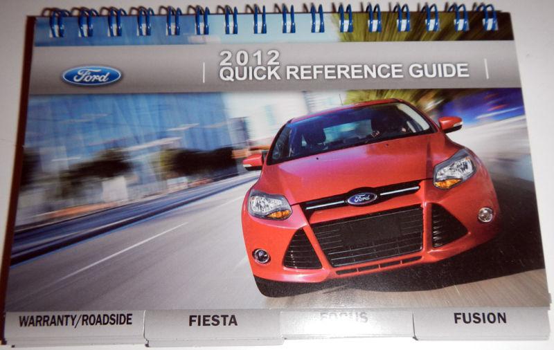 2012 ford quick reference guide brochure ft mustang focus fusion f150 super duty