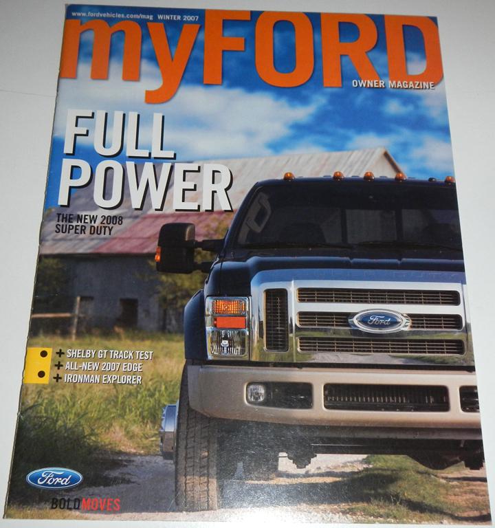 Winter 2007 myford brochure magazine ft 2008 super duty 2007 shelby gt +