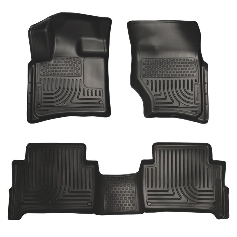 Husky liners weatherbeater floor mats 2009-2013 audi q7 w/ bench seats mat black