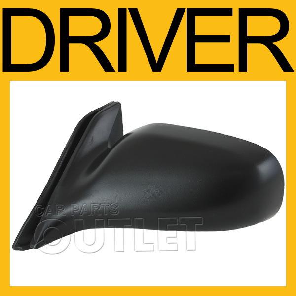 1995 1996 tercel manual lever driver side mirror textured unpainted blk 2/4dr lh