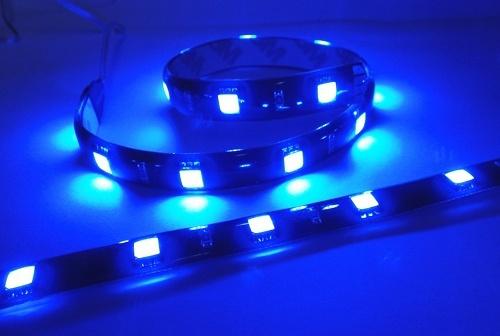 2x high power 12 smd led strip fog parking turn signal light drl under car blue