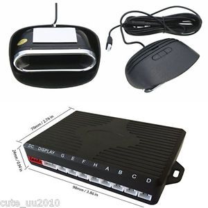 8 parking sensors led display car auto reverse radar collision avoidance system