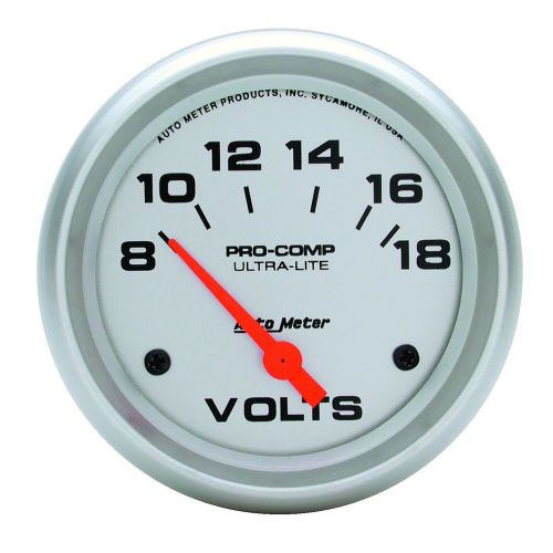 Auto meter 4491  2-5/8&#034; voltmeter, 8-18v, ultra-lite