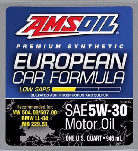 Case of amsoil synthetic european car formula 5w-30 low-saps motor oil