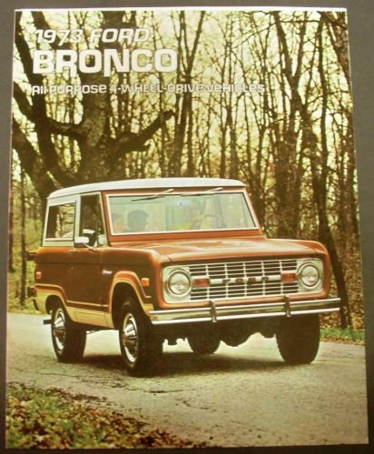 Original 1973 ford bronco dealer sales brochure 4x4 sport ranger package