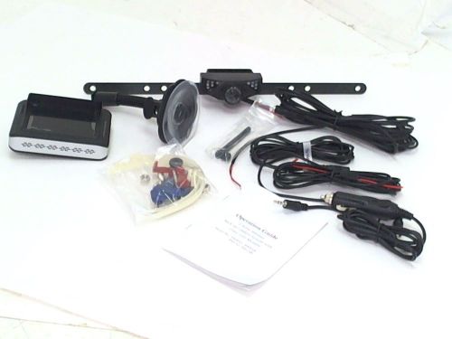 2.4ghz ir wireless color car backup euro license plate camera 3.5 lcd monitor