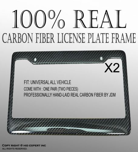 Icbeamer pair 100% real carbon fiber license plate tag frame high qual cx9961