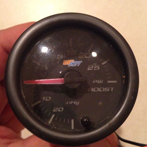 Glowshift black 7 colors series auto meter boost gauge
