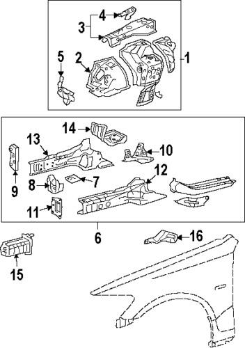 Lexus 5710730080 genuine oem factory original bumper bracket