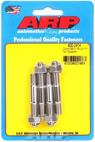 Arp carburetor studs 2.225 in long hex nuts polished 4 pc p/n 400-2414