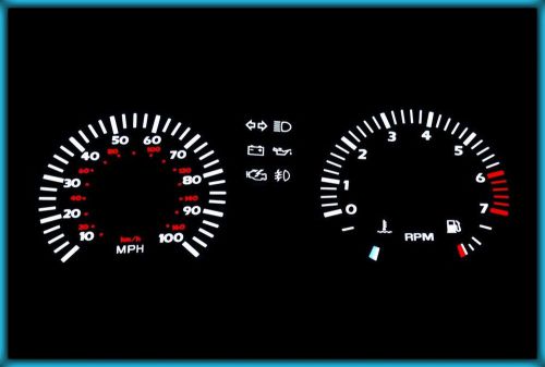 G231 vw transporter caravelle t3/t25 79-92 100mph bw el plasma glow gauges dials