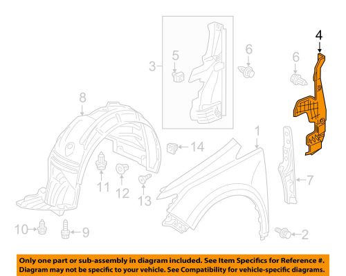 Honda oem 11-15 odyssey fender-plate left 71164tk8a00