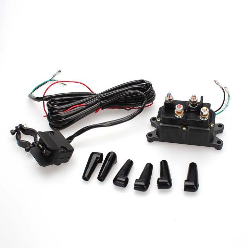 12v combo solenoid relay contactor &amp; winch rocker thumb switch for utv atv