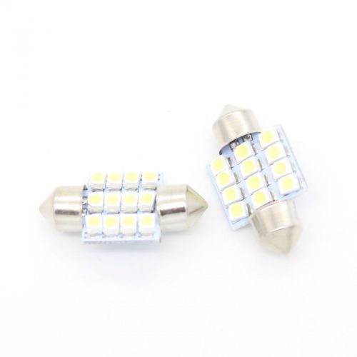 1x car dome festoon interior light  12smd 24v led 31mm xenon white