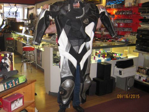 Silver ,black &amp;white  fammz 2xl racing suit one peice