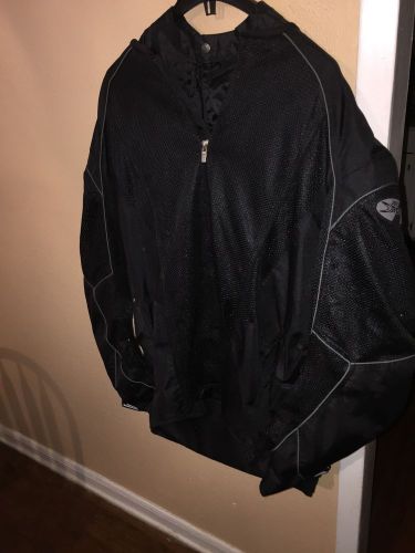 Mens joe rocket 2.0 textile/mesh motorcycle biker riding jacket - black 4xl