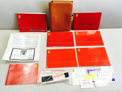 2001 ferrari f550 maranello owners manual  full oem set +mrsp ((clean set)) rare