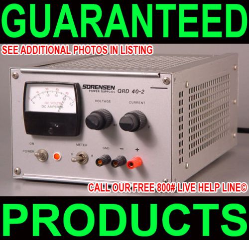 Sorensen qrd-40-2 0-40v@ 0-2a variable metered regulated dc bench power supply