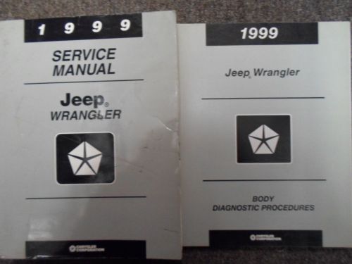 1999 jeep wrangler service repair shop manual set factory dealer oem books 99