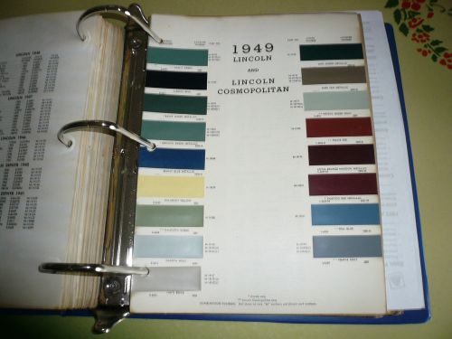 1949 lincoln &amp; lincoln cosmopolitan arco paints color chip paint sample