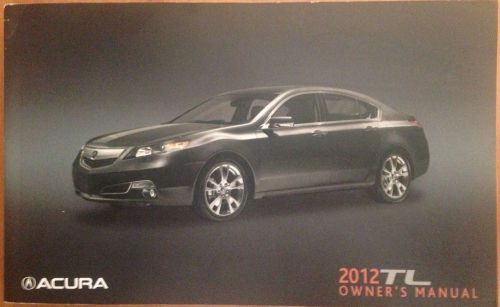 2012 acura tl 3.5 sl sohc owner&#039;s manual book guide, warranties, etc., and case