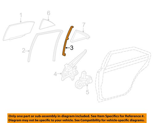 Toyota oem 2015 camry glass-rear door-frame right 6740706110