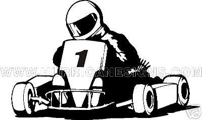 Go kart sticker decal cart racing go-kart gokart racer2 window sticker decal