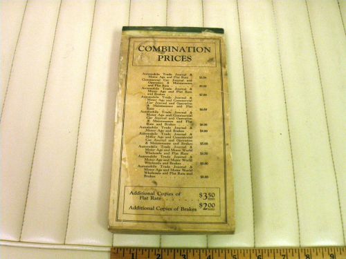 1924-1929 chiltons / motor age car flat rate price repair schedule