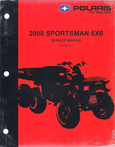 New – polaris 2008 sportsman 6x6 service manual; 9921312; cd also included