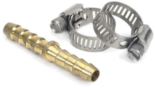 Moeller brass 5/16&#034; fuel hose menders with stainless steel clamps