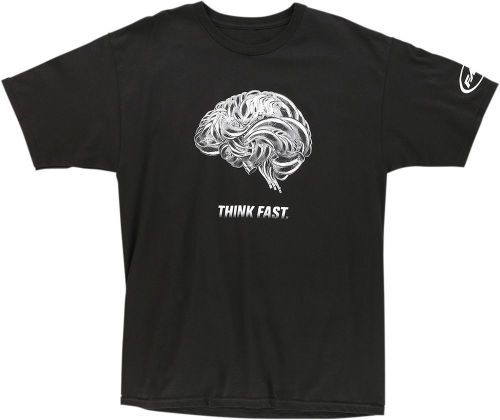 Fmf apparel f351s18124blkxl tee think faster blk xl