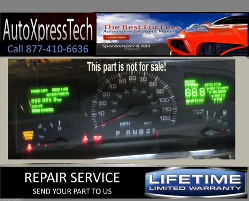 1995-6 lincoln town car digital cluster display odometer repair service fast