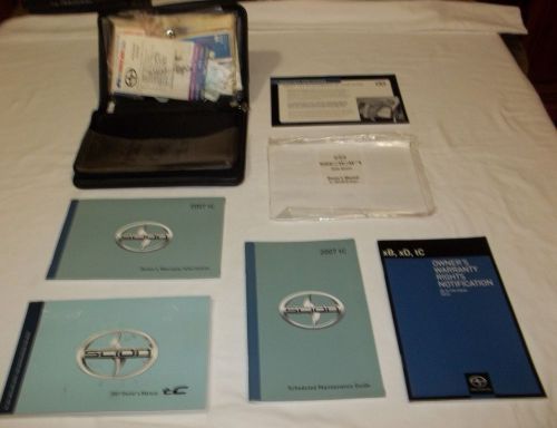 2007 scion tc owner manual 6/pc.set &amp; scion with first aid kit factory case,,