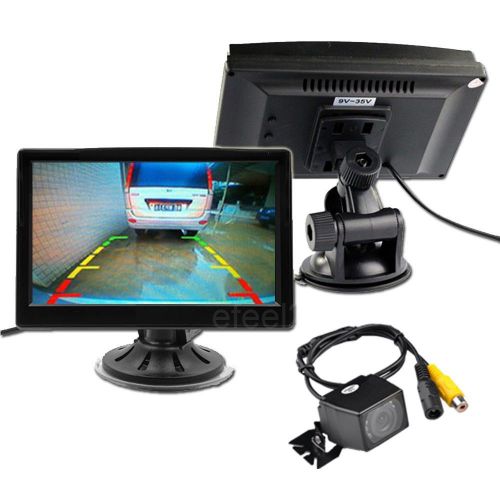 Car rearview parking kit 5&#039;&#039; lcd monitor +night vision waterproof backup camera