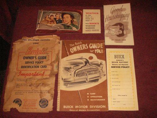 1948 buick owner&#039;s manual  with bonuses / owner&#039;s guide / nice originals!!!