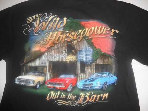 Chevrolet camaro t-shirt ~some wild horsepower out in the barn szm chevy