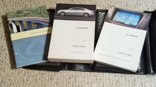 2008 lexus ls460 / ls460l  owners manuals including navigation manual