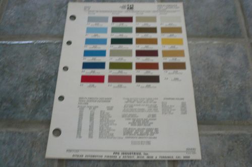 1975 plymouth ditzler ppg color chip paint sample - grand fury valiant