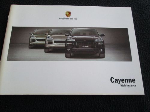 2008 porsche cayenne v6, s, &amp; turbo maintenance book new unused service manual