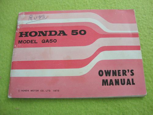 1973 rare vintage honda qa50 k1 mini trail bike oem owner&#039;s manual nice!