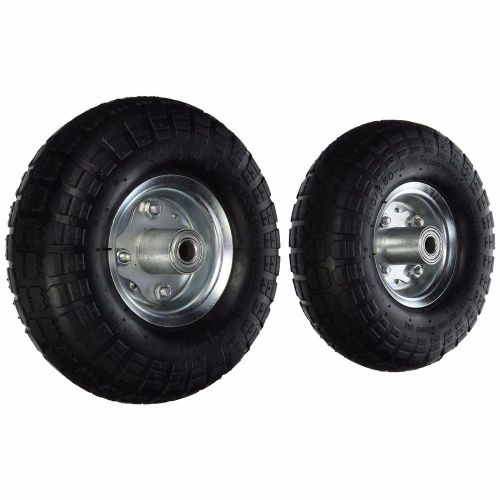 Golf cart air tires 2pack 10in w/rim wheels 4-bolt holes go cart dolly try cycle