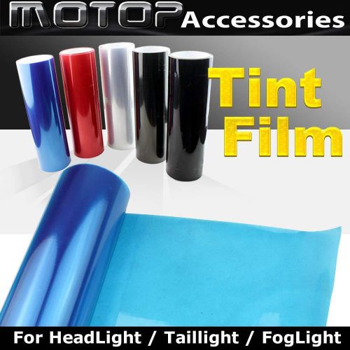12&#034;x60&#034; blue headlight taillight fog light tint vinyl film overlay sticker