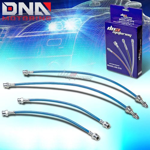 81-83 mazda rx7 fb s2 12a blue stainless steel braided hose brake line/cables