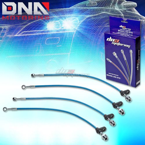 For 03-12 accord civic ep3 acura cl blue stainless hose braided drum brake line