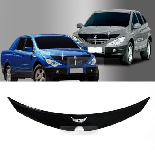 Emblem hood guard bug shield molding for ssangyong 2005 - 2013 actyon / sports