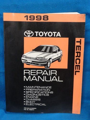 1998 * toyota tercel * oem * dealership service manual * complete