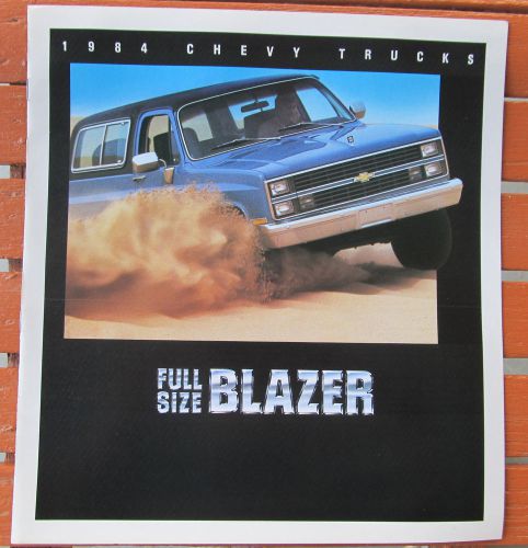 Nos 1984 chevrolet full size blazer original dealership sales brochure