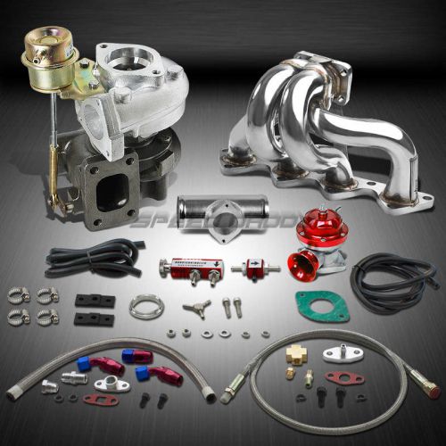 T25/t28 td04 .86ar 250hp+boost 7pc turbo charger+manifold kit for honda b16/b18