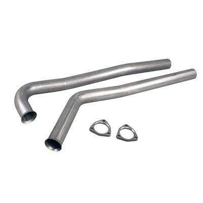 Pypes dgu20s exhaust downpipes stainless steel natural 2.5" diameter chevy pair