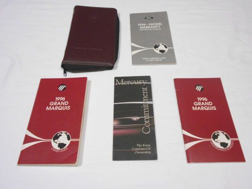 1996 mercury grand marquis owner manual 5/pc.set &amp; maroon mercury factory case